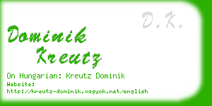 dominik kreutz business card